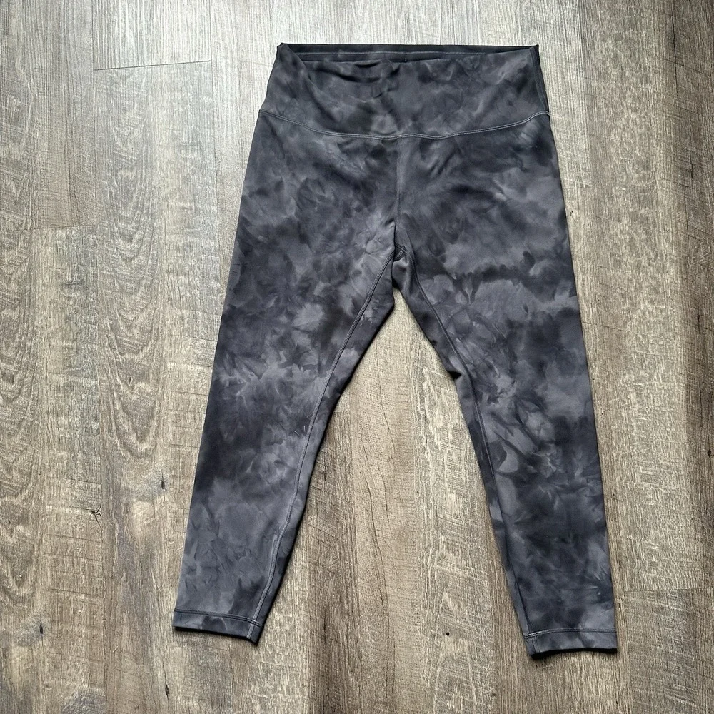 Lululemon‎ Align Women's Gray Tie Dye Full Length Leggings Sz 14